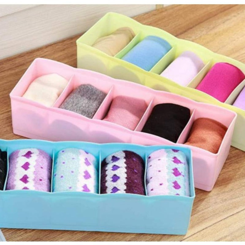 Socks/Handkerchief/Underwear Storage Box Socks Drawer Closet Organizer  Storage Boxes (pack of 4